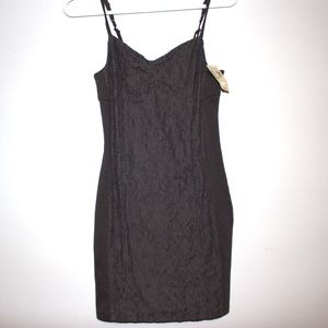 American Eagle Tight Dark Gray Dress with Lace